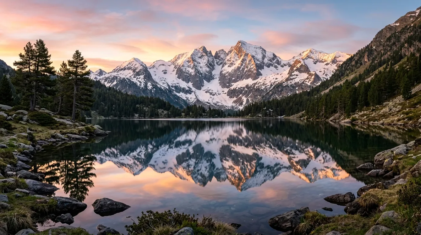 Alpine Lake background — Matthew 22:39