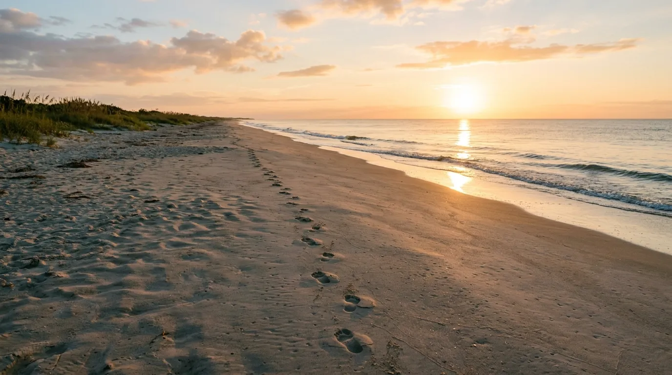 Calm Beach background — Psalm 46:1