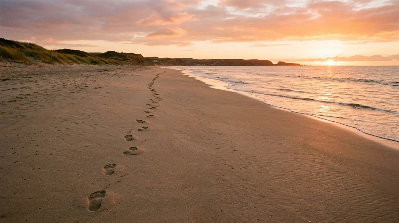 Beach Horizon background — Romans 5:8