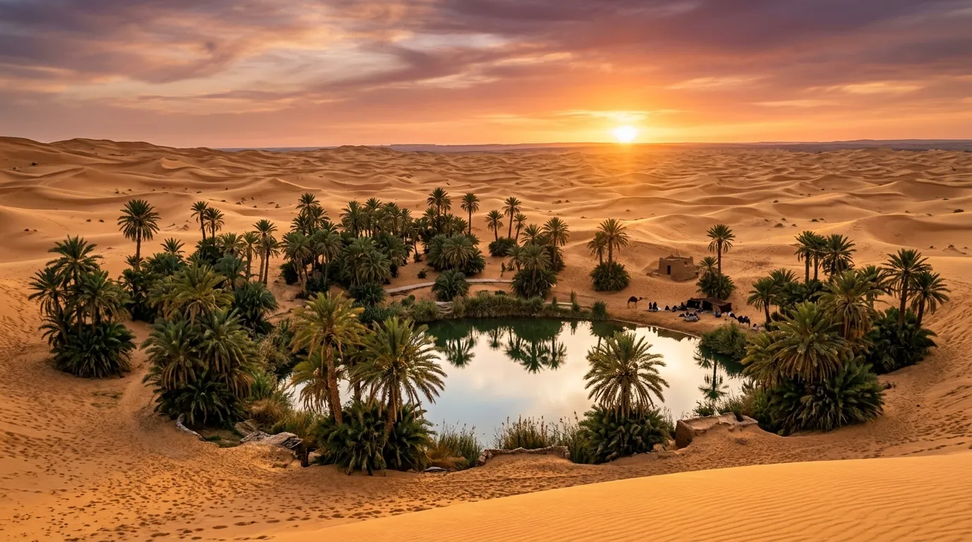 Desert Oasis background — Deuteronomy 6:5