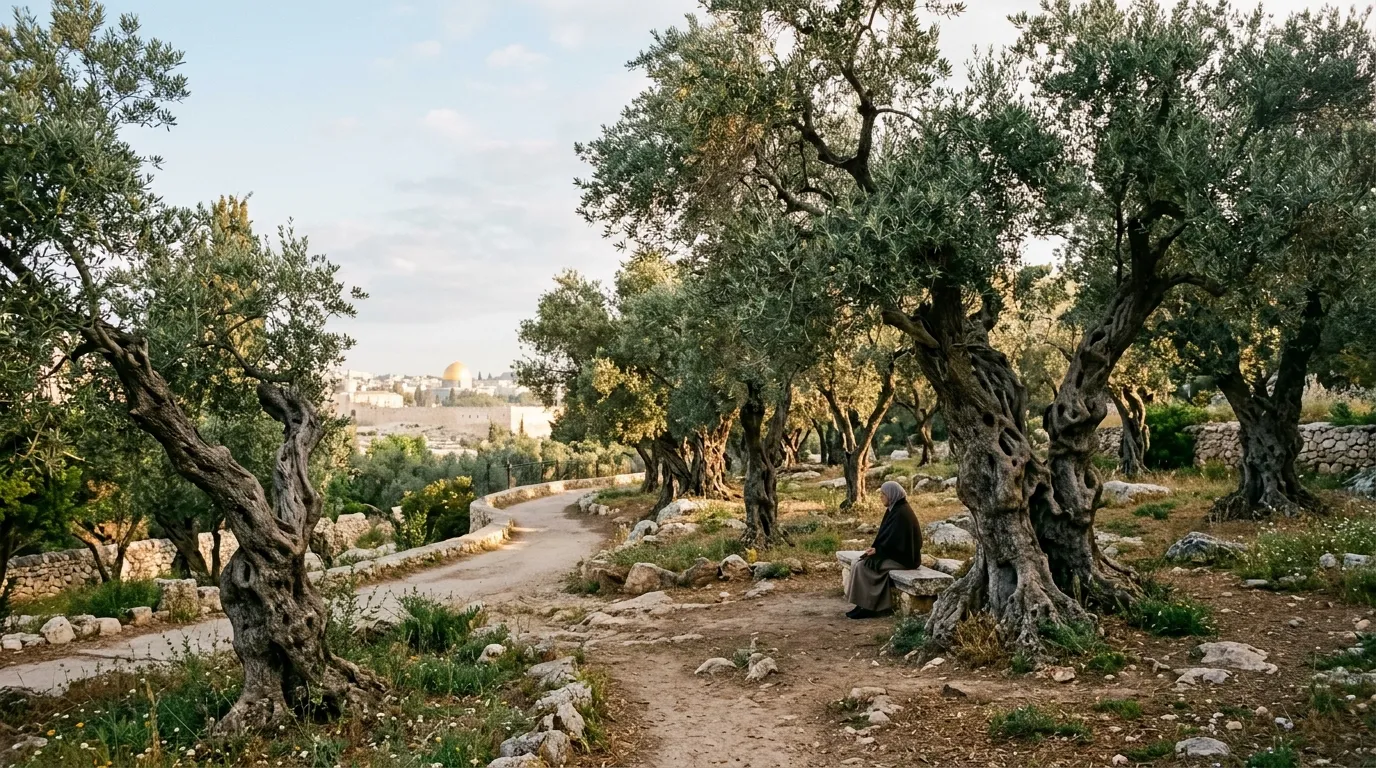 Gethsemane Bible verse background