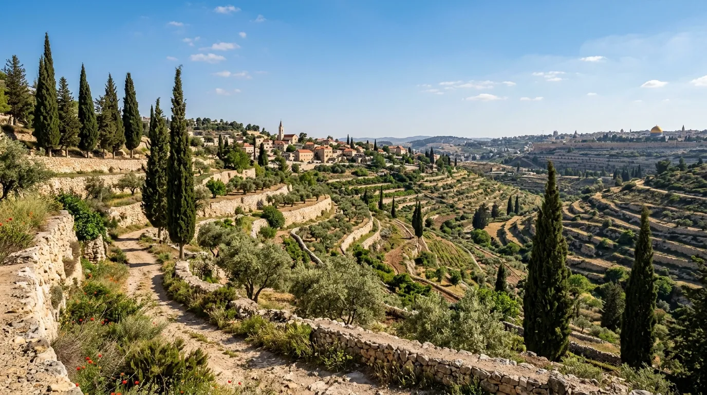 Jerusalem Hills background — Proverbs 17:22