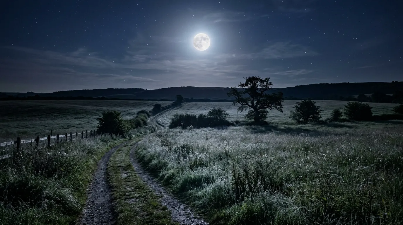 Moonlit Fields background — Romans 8:31