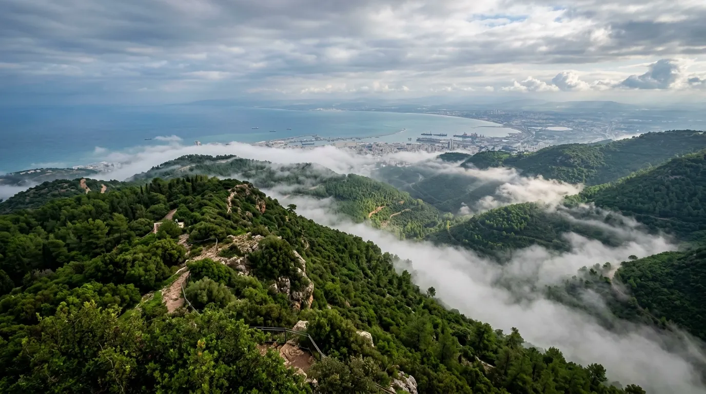Mount Carmel background — John 13:34