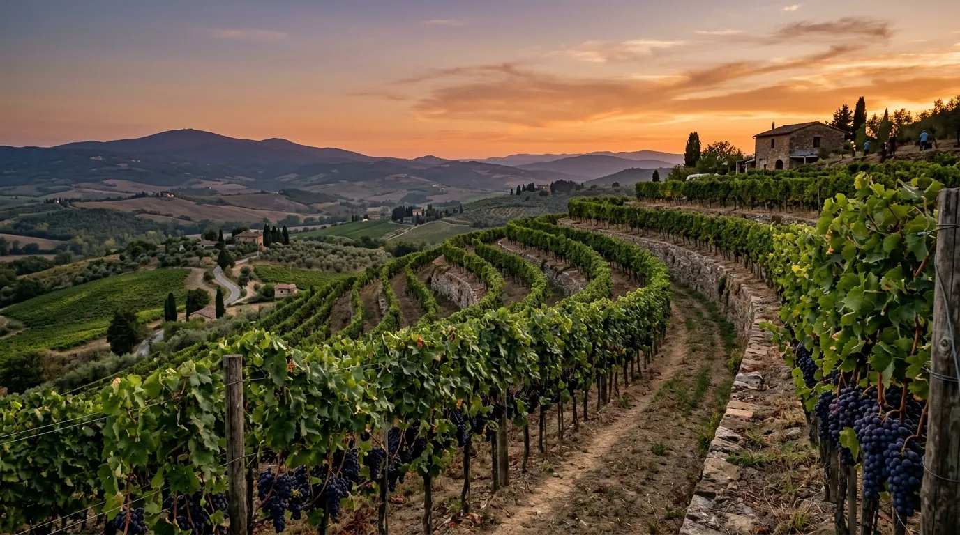 Vineyard background — Romans 8:37